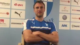 Magnus Wolff Eikrem inf&ouml;r matchen mot Hammarby
