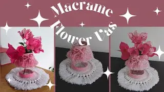 Simple Macrame Fower Pot Design | DIY Macrame Coaster | Round Macrame Coaster