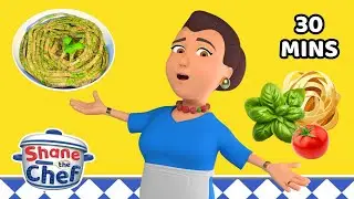 Pasta Pesto! 🍝 Healthy Eating Cartoons For Kids | Shane the Chef