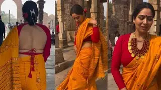 Saree drapping in😍backless blouse ❤️ saree drapping video vlog