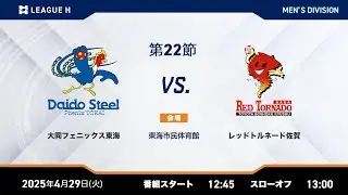 【リーグH公式】 大同フェニックス東海vsレッドトルネード佐賀 2025年4月29日【ハンドボール】