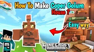 how to make copper house in #minecraft pocket edition in hindi 1.21.30@Mythpat 