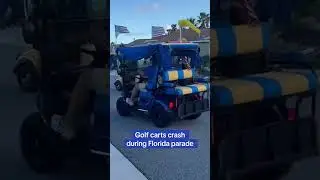 Golf carts crash during Florida parade
