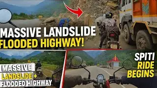 Spiti Ride Day 1: Blocked by a Massive Landslide & Flooded Roads! 🏍️🌧️ | EP-1