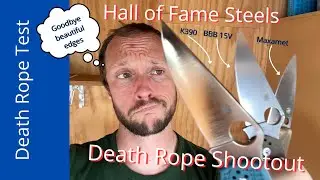 K390 Stretch vs 15V PM2 vs Maxamet Mule vs DEATH ROPE | Spyderco Knife Steel Test