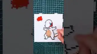 Sprite figura Charmander de Pokemon en Hama Beads/ Perler beads/ Pixel art.