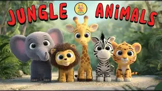 Jungle Animals | Wild animal song | Learning Safari animals for kids | Kids song #kidssongs