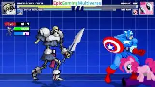 Captain America And Undead Soldier VS  Pinkie Pie & Tinky-Winky The Teletubby In A MUGEN Match