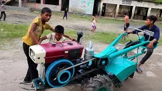How to See amazing Diesel Engine power tiller engine starting techniques idea | Amazing machine