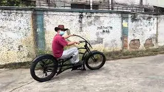 Tracer Raider Pro DS7 - Ultimate 26&rdquo; Stretch Chopper Cruiser Bike | Shimano 7-Speed & Retro Style