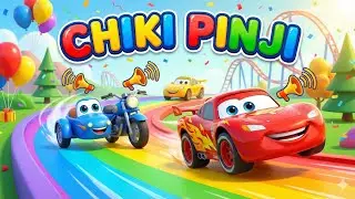 Chiki Pinji 🚗🏍️ | Cute Cartoon Cars & Bikes Nonstop Racing for Kids