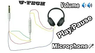 Add Microphone to Headphones | Play/Pause | add mic to headphones | add volume button