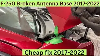 Ford Super Duty Antenna base Broke. How I fixed it for Free. 2017-2022 F-250, F-350, F450, F250 F350