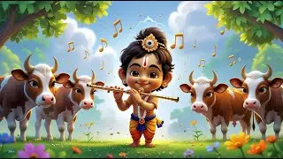 छोटी छोटी गैया छोटे छोटे ग्वाल। Choti Choti Gaiya Chote Chote Gwal | Krishna Kids Song