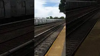 Prospect Park Bound R46 Yellow S train entering and leaving Neck Road