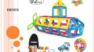 IMDEN Magnetic Blocks  Magnetic Building Set Magnetic Tiles Educational Toys for Baby Kids