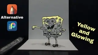 How to make Glow Effect on Spongebob Draw &bull;Using Autodesk: Ibispaint x Alternative