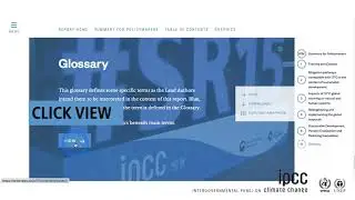 IPCC Website - How to find the Glossary