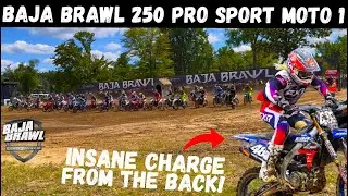 He Almost WON From LAST PLACE!! Baja Brawl 250 Pro Sport Moto 1 Sand NATIONAL