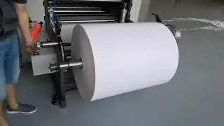 ATM paper slitter CP-S900C jumbo roll lifting showing