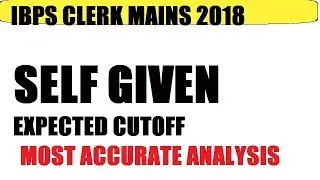 IBPS CLERK mains cutoff 2018-19