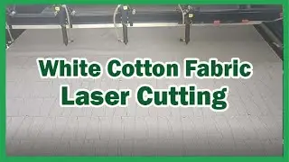 White Cotton Fabric Laser Cutting