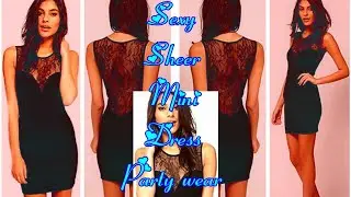 Sexy Sheer Mini Dress/Sheer dress online india/Short Mini Dress