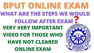 What To Do After Bput Online Exam  || How To Apply For Bput Offline Exam For Even And Back Papers