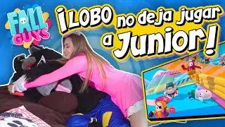 Lobo NO deja jugar a Junior videojuegos de fall guys | a junior no le comparten los juguetes