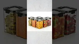 Unbreakable Plastic Transparent Airtight Storage Containers | set of 6 #shorts