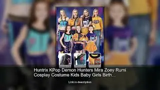 Huntrix KPop Demon Hunters Mira Zoey Rumi Cosplay Costume Kids Baby Girls Birthday Dress Anime