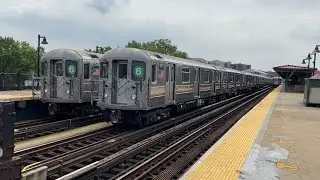 IRT Pelham Line: Manhattan, Pelham and Parkchester bound R62A (6) Lcl/Exp Trains @ Morrison Avenue