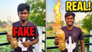 How To Make Mini Gobar Gas Plant In Bottle experiment | mr indian hacker | mrbeast | mrbeast hindi