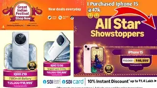 iPhone 15 ₹47K 😱 Amazon Great Indian Festival Sale | Top Mobile Deals 2025