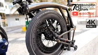 Brompton Raw Lacquer with H&H Pedals - Black on Black with Titanium Axle / Quick Release - 781BPP