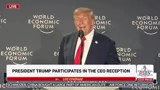 REPLAY: President Trump Wraps up Day One in Switzerland by Speaking at a CEO Reception - 01/21/26