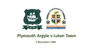 Plymouth Argyle v Luton Town 1996/97