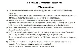 AP Inter 1st year physics important questions chapter wise PDF
