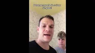 Homem gosta de ganhar coisa simples! #casal #presente #humor #comedia