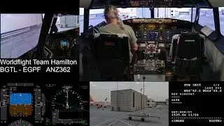WorldFlight 2517 | BGTL - EGPF  | VATSIM ANZ362 | X-Plane 12 | ZiboMod | Home Cockpit | B737 |