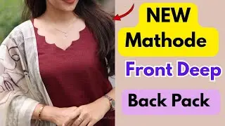 😱FMC 😱 Front Deep Nack Back pack Nack Kurti Cutting ll NEW MATHODE से बनायीDeep and Pack Nack kurti 