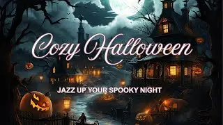 Cozy Halloween Ambience 🎃 Jazz & Pumpkin Glow | Relaxing Fall Night Porch Vibes (2H)