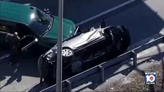 Chase ends in crash on I-95