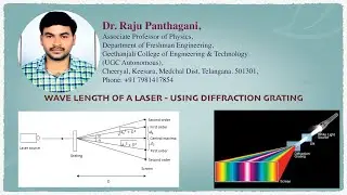 WAVE LENGTH OF A LASER - USING DIFFRACTION GRATING