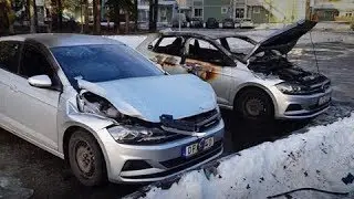 Flera bilbr&auml;nder i Vendels&ouml;