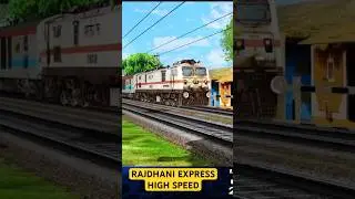 🚀🔥High speed RAJDHANI🥵 #train #shorts #rajdhaniexpress #vairal #trainaction #indretrogames