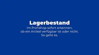 Sanitas Troesch Lagerbestand im Profishop
