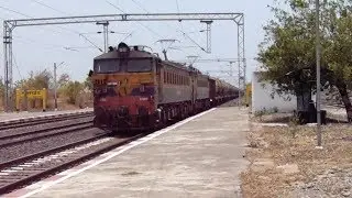 Pure AC DC Goods Locomotive of Indian Railways WCAG1 only roaring in Maharashtra! BTPN oil freight