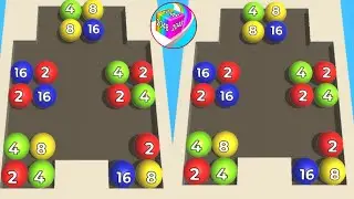 JELLY RUN 2048 ♾️(jelly tube run 2048) vs Merge Cubes 2048 gameplay Walkthrough android iOS