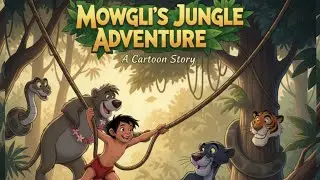 Mowgli's Jungle Adventure | The Jungle Book Animated Story for Kids |  Bedtime story #kids #shorts